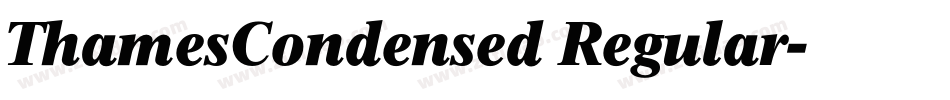 ThamesCondensed Regular字体转换